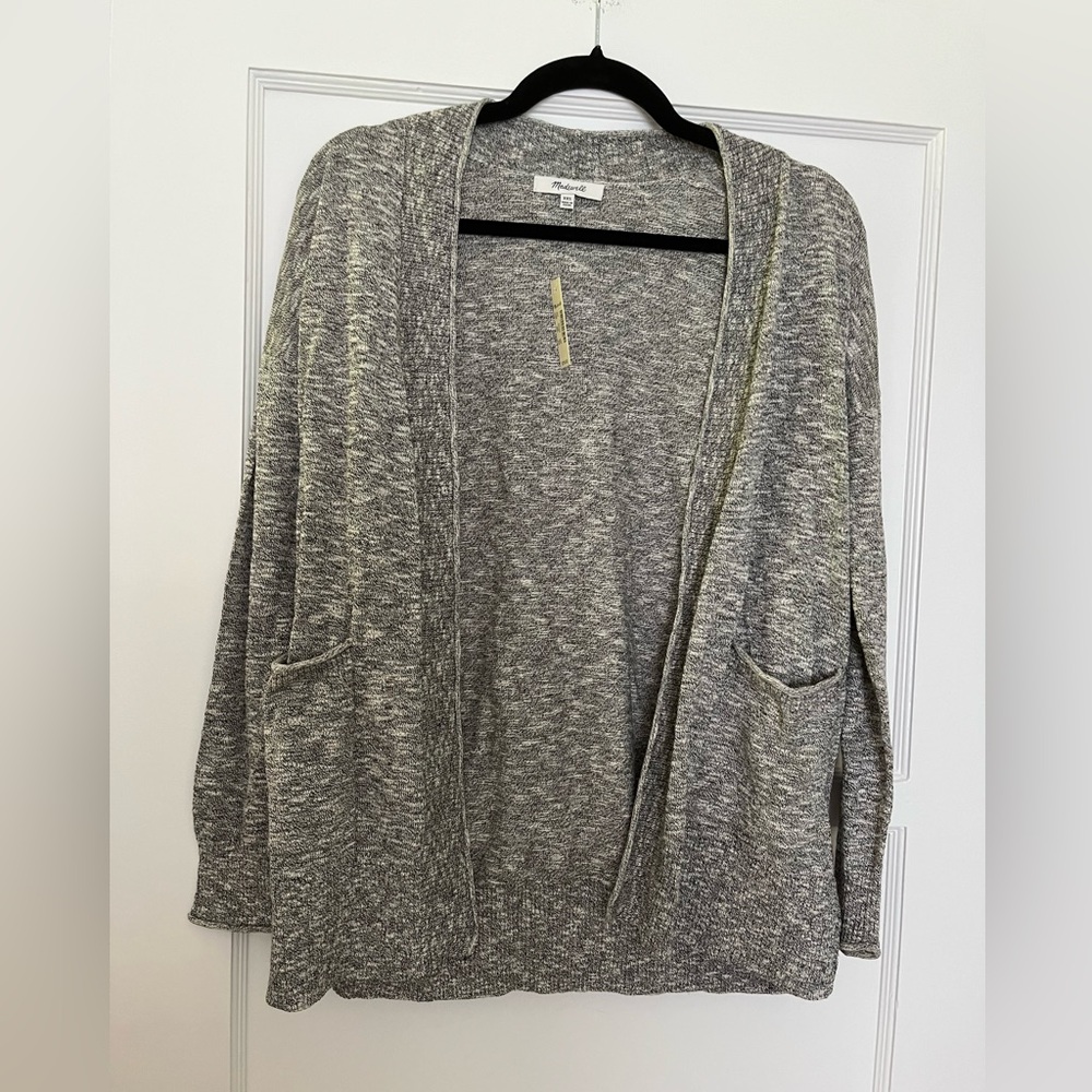 NWT! Madewell Marled Grey Oversized Cardigan